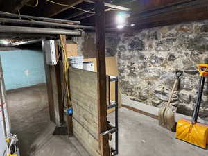 View of unfinished below grade area