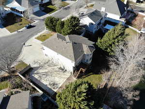 Aerial view of residential area