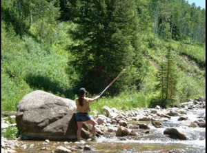 Fly fishing Lake Creek from the Moose Poop Loop trailhead