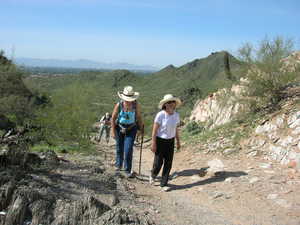 Hiking on the Coyote Gluch trailhead- one of many trails inside Timber Lakes