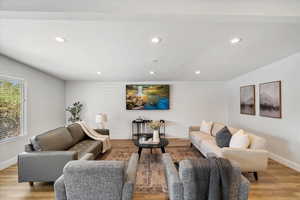 Large living room with lots of room for seating