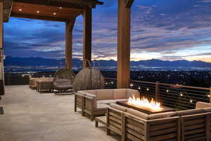 View of patio with an outdoor living space