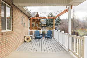 View of wooden terrace