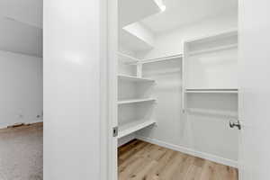 View of walk in closet