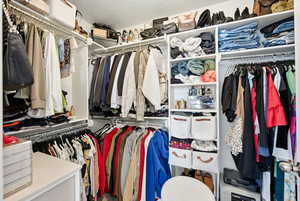 View of spacious closet