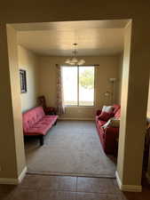 Living area with baseboards