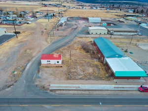 Bird's eye view of an industrial area