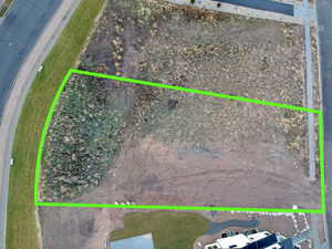 Aerial overview of property's location with property boundaries highlighted