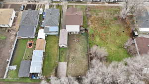 Aerial view of residential area