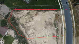 Map / location featuring property parcel outlined