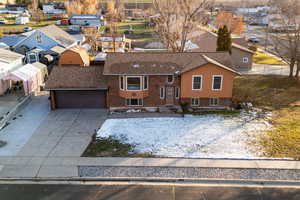 Aerial view of residential area