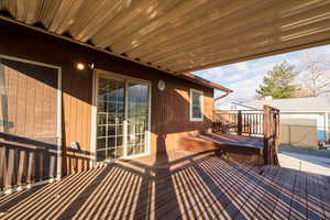 View of wooden terrace