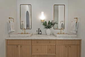 Bathroom with double vanity