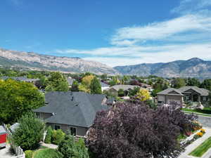 Mountain view featuring nearby suburban area