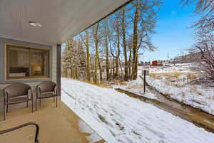 View of Park City Ski runs from the patio