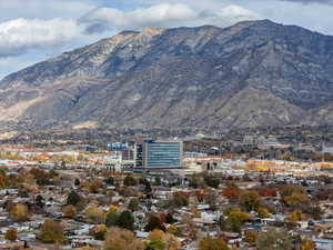 Mountain view with nearby urban area