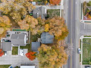 Aerial view of residential area