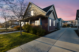 View of home's exterior featuring a yard