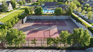 View of tennis court