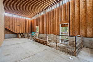 Smaller bay and animal stalls