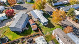 Aerial view of residential area