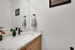 Half bathroom with vanity