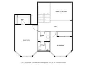 View of upstairs floor plan
