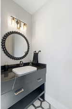 Bathroom featuring vanity