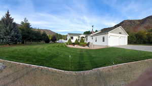 Spring photo of front of the home