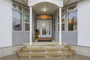 View of exterior entry