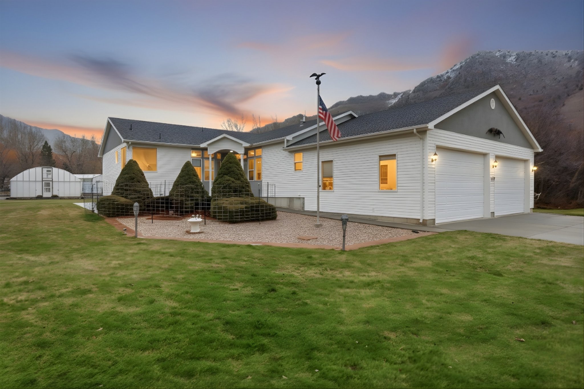 Welcome home to 142 N 10450 E in Huntsville - Rambler home on 5 acres with 30'X40' Cleary building, greenhouse and picnic space