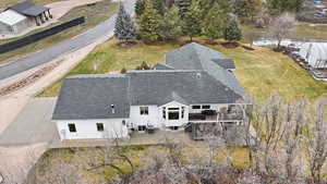 View from above of property