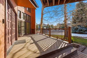 View of wooden terrace