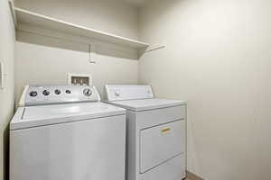Laundry area with independent washer and dryer
