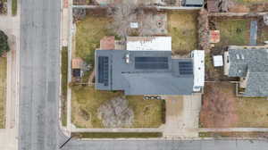 Aerial view of property and surrounding area