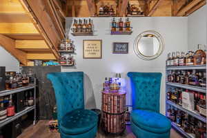 Sitting room with wood finished floors