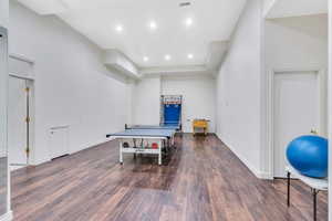 Playroom with recessed lighting