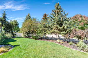 Beautifully landscaped front yard
