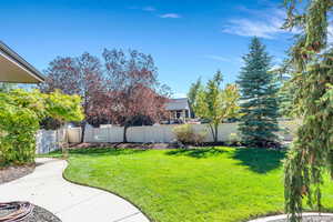 View of fenced sideyard
