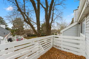 View of yard featuring a balcony