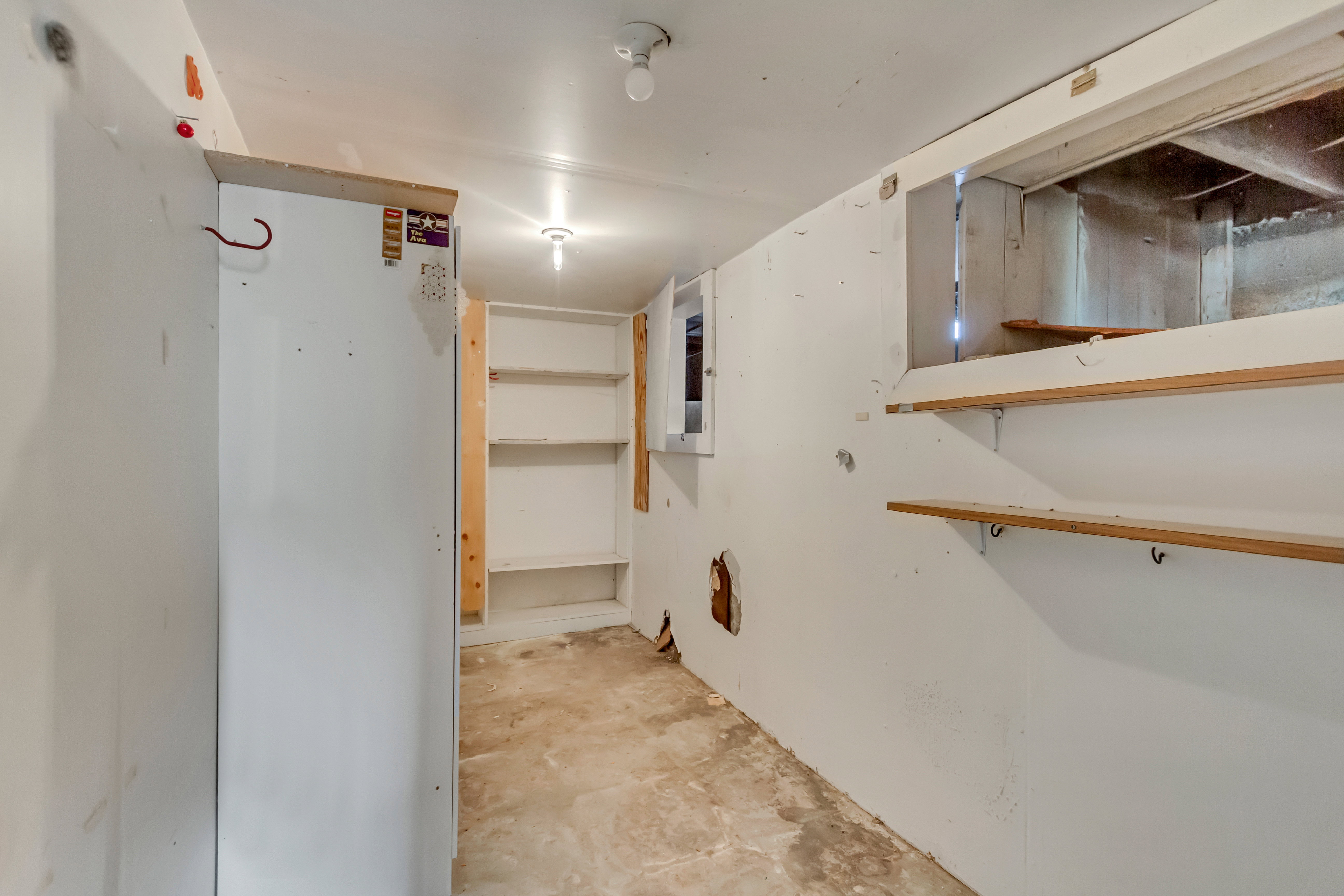 View of unfinished basement