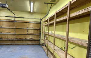 Storage area featuring a garage