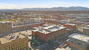 View of urban area with mountains