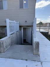 View of exterior entry