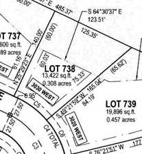 Map showing property parcels
