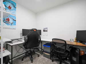 View of carpeted office space