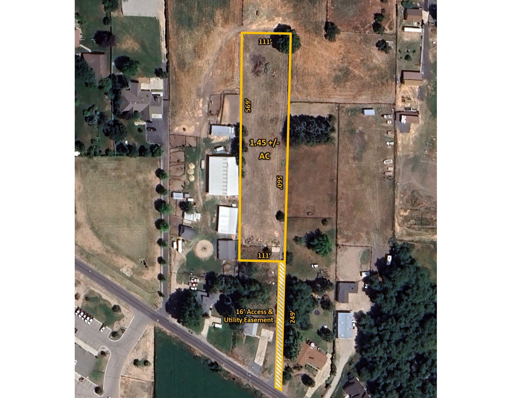 Map / location featuring property parcel outlined