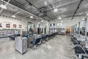 Misc room with a towering ceiling