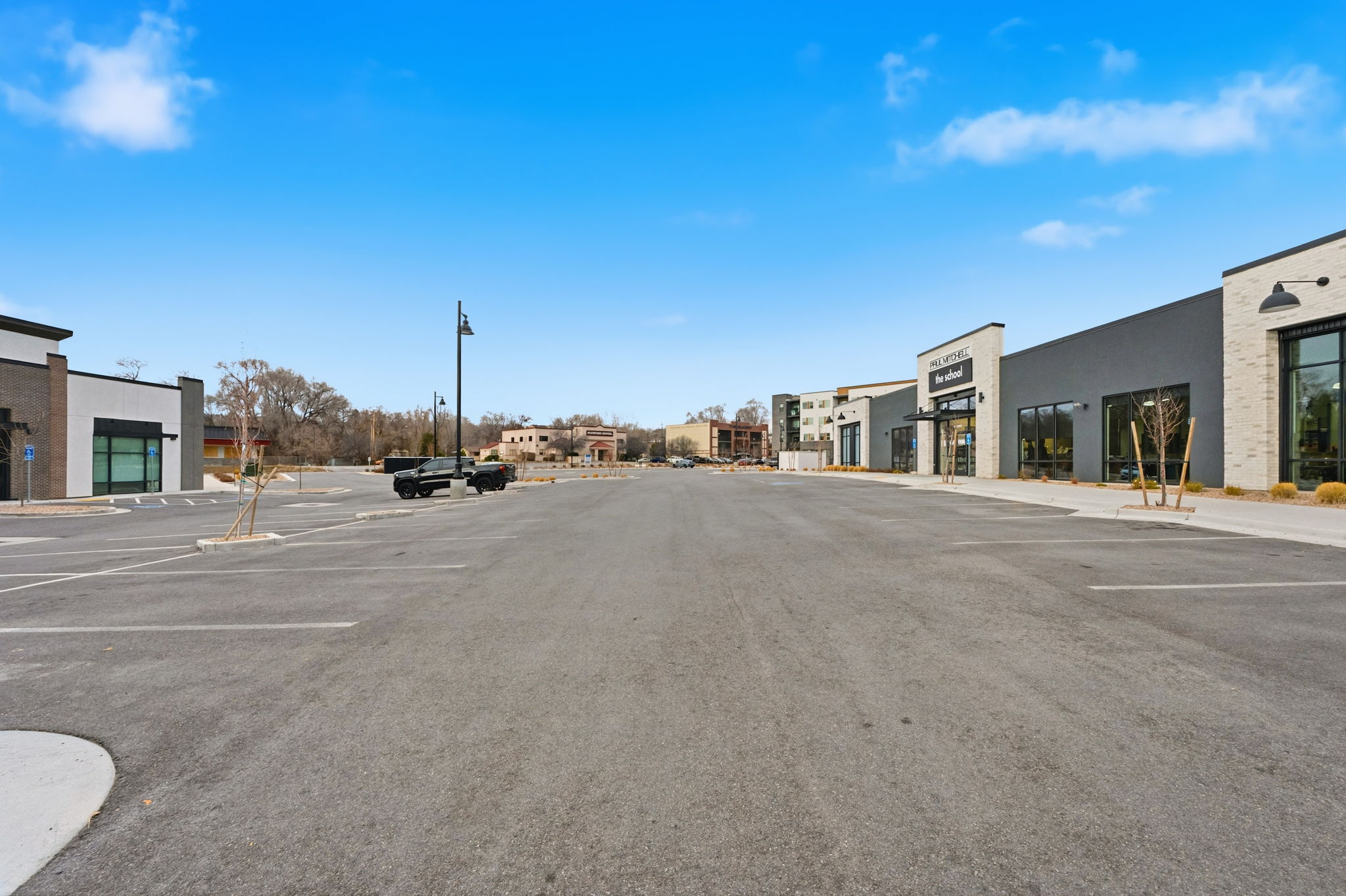 View of uncovered parking lot