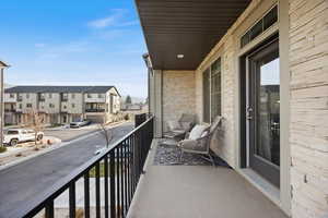 Balcony with a residential view